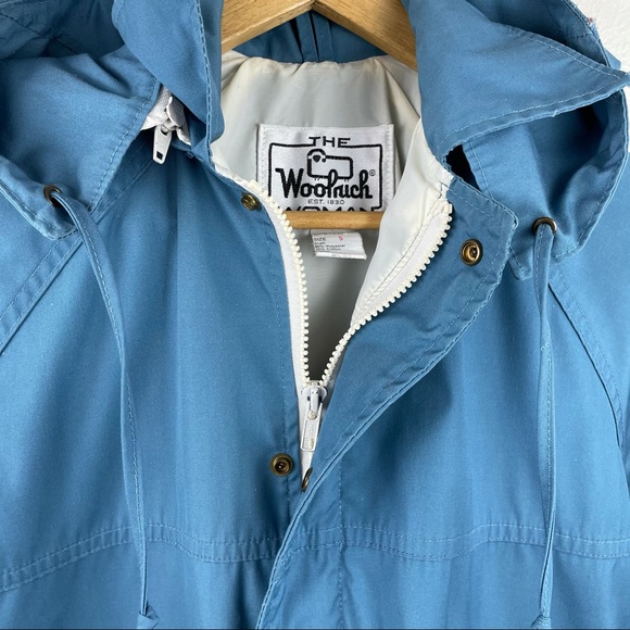 Woolrich Womens Vintage Hooded Jacket Pale Blue S - Picture 6 of 13